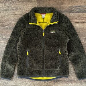 LL Bean Women’s Mountain Deep Pile Fleece Full Zip Jacket Size Medium 500366